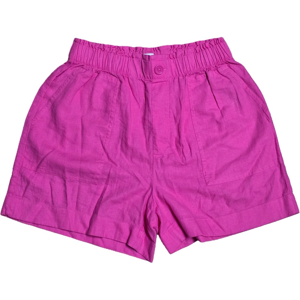 LOFT High Rise Short Women's Pink Linen Blend Shorts Size XS